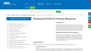 
                            9. Employee Portal for Human Resource - Management Study Guide