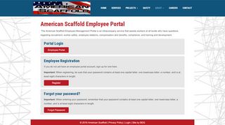 
                            3. Employee Portal Home | American Scaffold