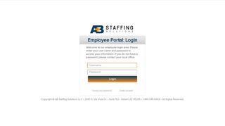 
                            7. Employee Portal Login - abstaffing.securedportals.com