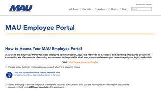 
                            6. Employee Portal - MAU | Staffing and Recruiting