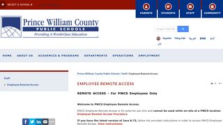 
                            1. Employee Remote Access - Prince William County Public Schools