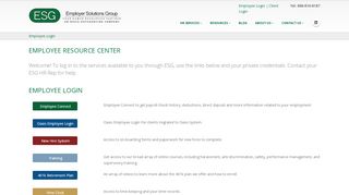 
                            3. Employee Resource Center: Employee Login