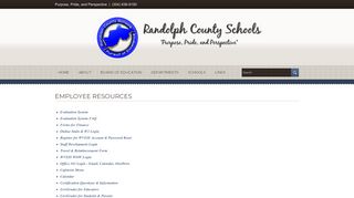 
                            7. Employee Resources - Randolph County Schools