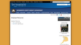 
                            2. Employee Resources - Sacramento County Sheriff's Department