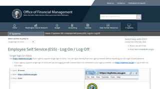
                            4. Employee Self Service (ESS) - Log On / Log Off | Office of Financial ...