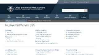 
                            5. Employee Self Service (ESS) | Office of Financial Management