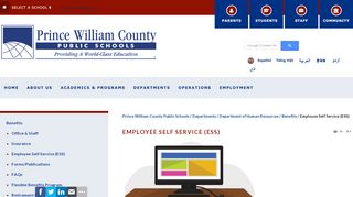 
                            6. Employee Self Service (ESS) - Prince William County Public Schools