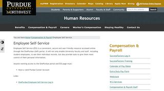 
                            7. Employee Self-Service – Human Resources - Purdue University ...