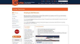 
                            4. Employee Self Service | Human Resources | UTSA | The ...
