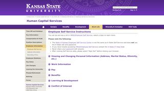 
                            1. Employee Self Service Instructions - Kansas State University