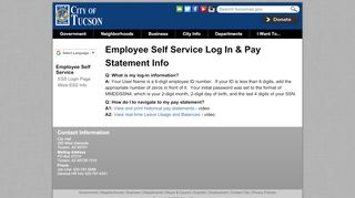 
                            10. Employee Self Service Log In & Pay Statement Info | Official website of ...