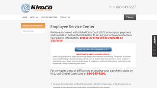 
                            1. Employee Service Center - Kimco Staffing