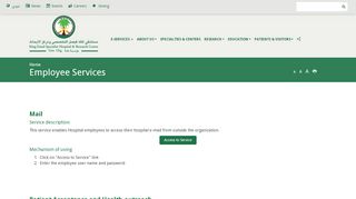 
                            6. Employee Services | King Faisal Specialist Hospital & Research Centre