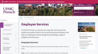 
                            11. Employee Services | UPMC Pinnacle