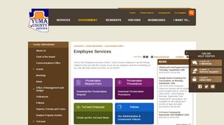 
                            2. Employee Services | Yuma County