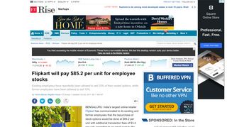 
                            7. employee stocks: Flipkart will pay $85.2 per unit for employee stocks ...