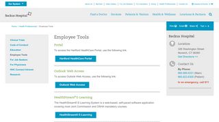 
                            2. Employee Tools | backushospital.org | Backus Hospital