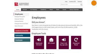 
                            3. Employees — Albuquerque Public Schools - aps.edu