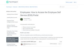 
                            2. Employees: How to Access the Employee Self Service (ESS) Portal - AU