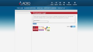 
                            1. Employees Login - Acro Service Corporation