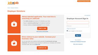 
                            2. Employer Area - Sign In - JobisJob