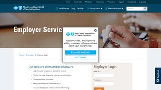 
                            4. Employer Login | Blue Cross and Blue Shield of North Carolina