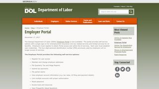 
                            1. Employer Portal | Department of Labor