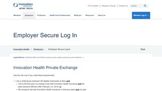 
                            4. Employer Secure Log In | Innovation Health