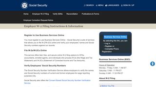 
                            9. Employer W-2 Filing Instructions & Information - Social Security