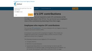 
                            7. Employer's CPF contributions - Ministry of Manpower