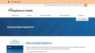 
                            2. Employment Benefits - Doylestown Health