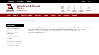 
                            4. Employment / Employment Information - Dallas County RI School District