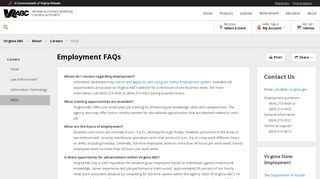
                            5. Employment FAQs - Virginia ABC - Commonwealth of Virginia
