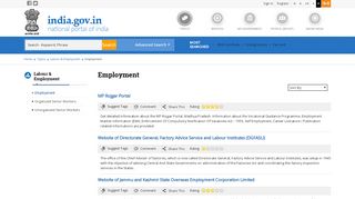 
                            9. Employment | National Portal of India