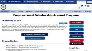 
                            7. Empowerment Scholarship Account Program - Arizona Department of ...