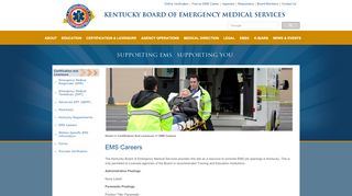 
                            8. EMS Careers - Kentucky Board of Emergency Medical Services - KCTCS