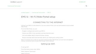 
                            6. EMS Si - Wi-Fi/Web-Portal setup – ecobee Support