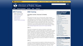 
                            3. EMS Training - Alaska Department of Health and Social Services