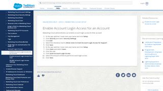 
                            4. Enable Account Login Access for an Account - Salesforce Help