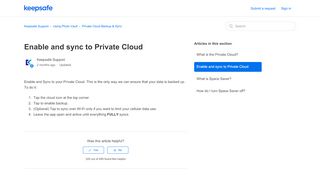 
                            5. Enable and sync to Private ...