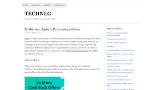 
                            9. Enable Auto login in Putty using ssh keys - technlg.net
