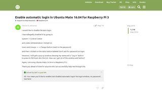 
                            2. Enable automatic login in Ubuntu Mate 16.04 for Raspberry Pi 3 ...