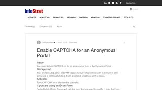 
                            6. Enable CAPTCHA for an Anonymous Portal - InfoStrat