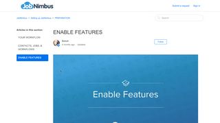 
                            5. ENABLE FEATURES – JobNimbus