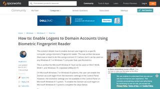 
                            4. Enable Logons to Domain Accounts Using Biometric Fingerprint