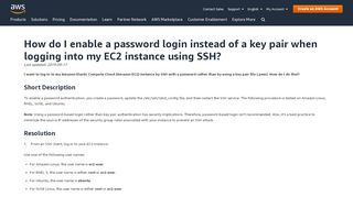 
                            1. Enable Password Login for Connecting to EC2 Instance - AWS