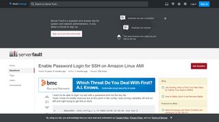 
                            1. Enable Password Login for SSH on Amazon Linux AMI