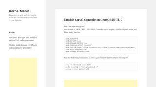 
                            3. Enable Serial Console on CentOS/RHEL 7 - Kernel Manic