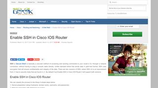 
                            6. Enable SSH in Cisco IOS Router - MustBeGeek