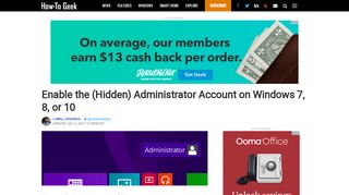 
                            2. Enable the (Hidden) Administrator Account on Windows 7, 8 ...